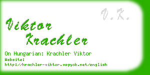 viktor krachler business card